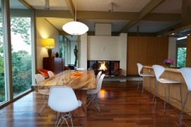 暖炉,リビング,ダイニング